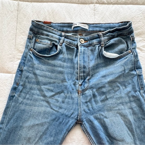 Zara By TRF High Rise Skinny Jeans Women’s 27 Tall Blue Frost Stretch Denim - Picture 12 of 14